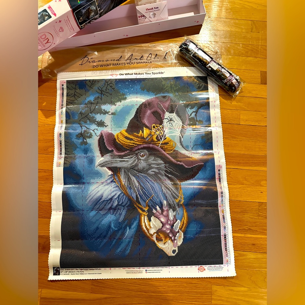 NIB - The Feather Hedge Witch by Cherie Gerhardt -  Diamond Art Club
